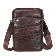 6005 Meigardass Men's Genuine Leather Cowhide Vintage Messenger Bag Shoulder Bag Crossbody Bag